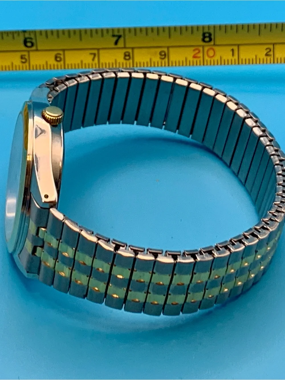 Men’s Dress Quartz Wristwatch Day/Date Two Tone Japan Movt Working New Battery